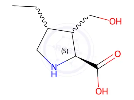 Chemical structure of Proline, 4-ethyl-3-(hydroxymethyl)-(9CI)
