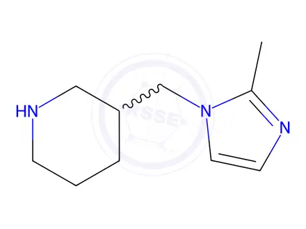 Chemical structure of 3-[(2-Methyl-1H-imidazol-1-YL)methyl]piperidine