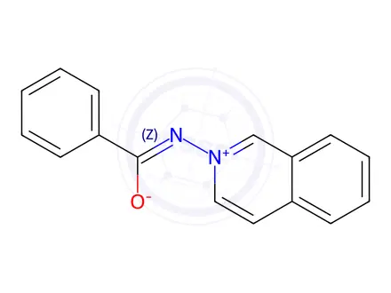 Chemical structure of N-Benzoylisoquinoline-2-ium-2-amine anion