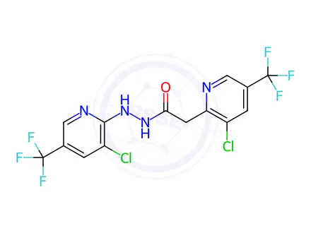 Chemical structure of N',2-bis(3-chloro-5-(trifluoromethyl)pyridin-2-yl)acetohydrazide