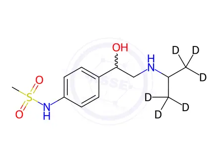 Chemical structure of Sotalol-d6