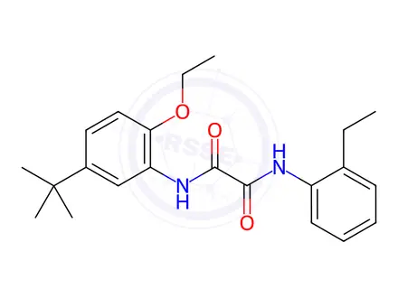 Chemical structure of N-[5-(1,1-dimethylethyl)-2-ethoxyphenyl]-N'-(2-ethylphenyl)oxamide