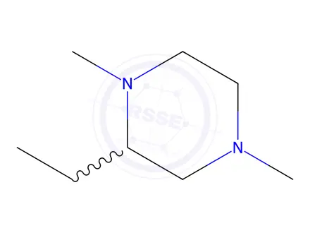 Chemical structure of Piperazine, 2-ethyl-1,4-dimethyl-(9CI)
