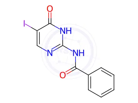 Chemical structure of N-(5-Iodo-4-oxo-1,4-dihydropyrimidin-2-yl)benzamide