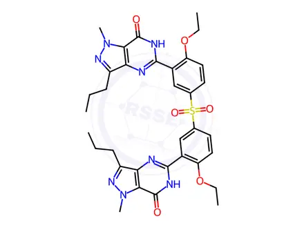 Chemical structure of De(methypiperazinyl) Sildenafil Dimer
