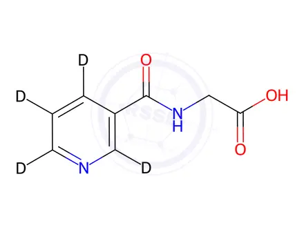 Chemical structure of Nicotinuric Acid-d4