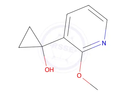Chemical structure of 1-(2-Methoxypyridin-3-yl)cyclopropan-1-ol