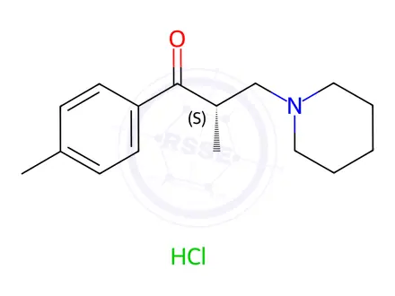 Chemical structure of (S)-Tolperisone hydrochloride