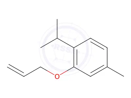 Chemical structure of Benzene, 4-methyl-1-(1-methylethyl)-2-(2-propen-1-yloxy)-