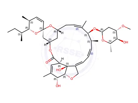 Chemical structure of Avermectin B1a Monosaccharide