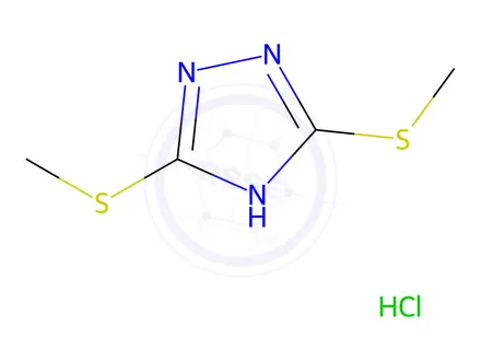 Chemical structure of 3,5-bis(methylsulfanyl)-4H-1,2,4-triazole hydrochloride
