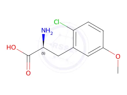 Chemical structure of (2S)-2-amino-3-(2-chloro-5-methoxyphenyl)propanoic acid