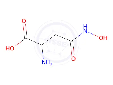 Chemical structure of AMINO ACID HYDROXAMATES DL-ASPARTIC ACID BETA-HYDROXAMATE MONOHYDRATE
