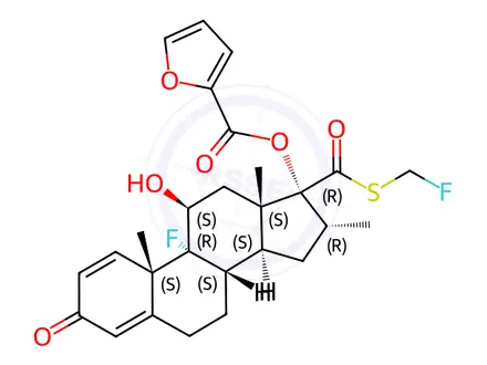 Chemical structure of Fluticasone Furoate Impurity 3 (Fluticasone Furoate EP Impurity E)