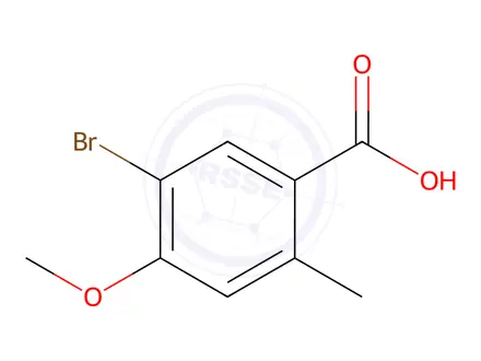 Chemical structure of 5-Bromo-4-methoxy-2-methylbenzoic Acid