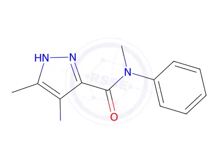 Chemical structure of 4-amino-N,5-dimethyl-N-phenyl-1H-pyrazole-3-carboxamide