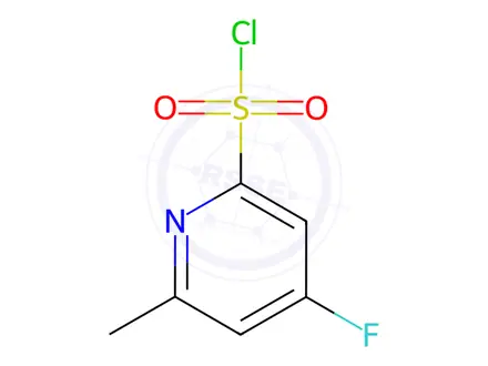 Chemical structure of 4-Fluoro-6-methylpyridine-2-sulfonyl chloride