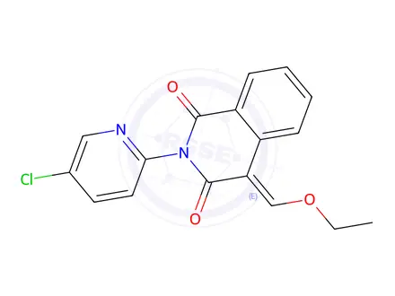 Chemical structure of 2-(5-Chloro-pyridin-2-yl)-4-ethoxymethylene-4H-isoquinoline-1,3-dione