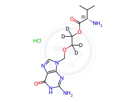 Chemical structure of Valacyclovir-d4, Hydrochloride