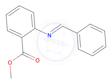 Chemical structure of methyl 2-[(phenylmethylene)amino]benzoate