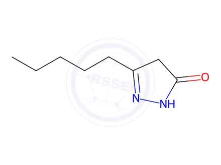 Chemical structure of 3H-Pyrazol-3-one, 2,4-dihydro-5-pentyl-