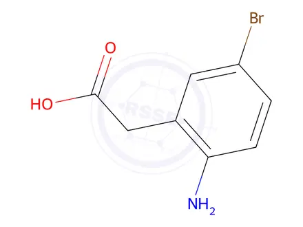 Chemical structure of 2-(2-Amino-5-bromophenyl)acetic acid