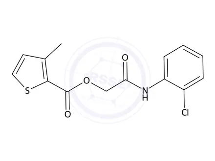 Chemical structure of 2-((2-Chlorophenyl)amino)-2-oxoethyl 3-methylthiophene-2-carboxylate