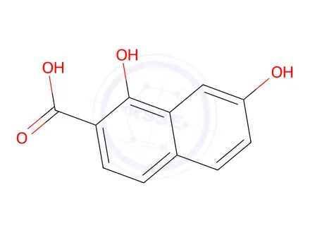 Chemical structure of 1,7-dihydroxynaphthalene-2-carboxylic Acid