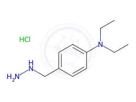 Chemical structure of N,N-Diethyl-4-(hydrazineylmethyl)aniline xhydrochloride