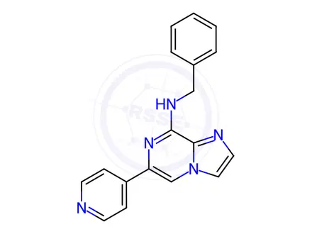 Chemical structure of N-Benzyl-6-(pyridin-4-yl)imidazo[1,2-a]pyrazin-8-amine