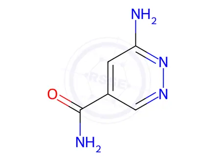 Chemical structure of 4-Pyridazinecarboxamide,6-amino-(8CI)