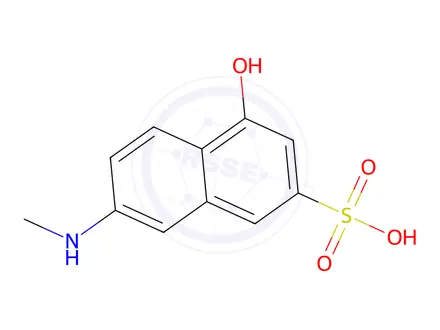 Chemical structure of 4-Hydroxy-7-(methylamino)naphthalene-2-sulfonic acid