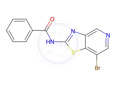 Chemical structure of N-(7-bromothiazolo[4,5-c]pyridin-2-yl)benzamide