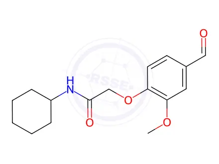 Chemical structure of n-Cyclohexyl-2-(4-formyl-2-methoxyphenoxy)acetamide
