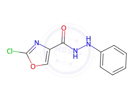 Chemical structure of 4-Oxazolecarboxylic acid, 2-chloro-, 2-phenylhydrazide