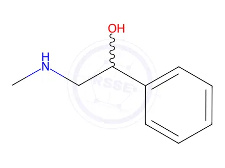 Chemical structure of 2-(Methylamino)-1-phenylethanol
