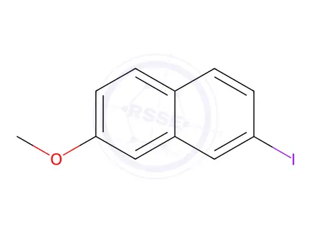 Chemical structure of Naphthalene, 2-iodo-7-methoxy-(9CI)
