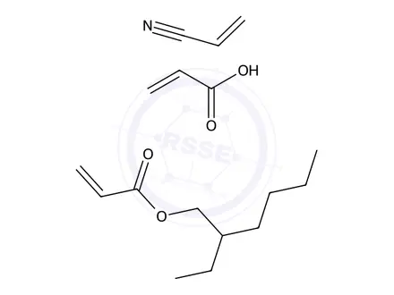 Chemical structure of 2-Propenoic acid, polymer with 2-ethylhexyl 2-propenoate and 2-propenenitrile