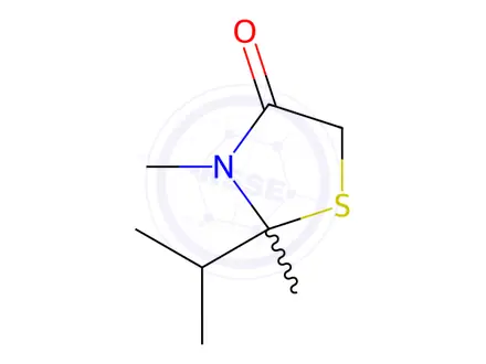 Chemical structure of 4-Thiazolidinone,2,3-dimethyl-2-(1-methylethyl)-(9CI)