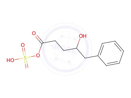 Chemical structure of 4-Hydroxy-5-phenylpentanoic sulfuric anhydride