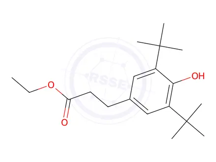 Chemical structure of Ethyl3-(3,5-di-tert-butyl-4-hydroxyphenyl)propanoate