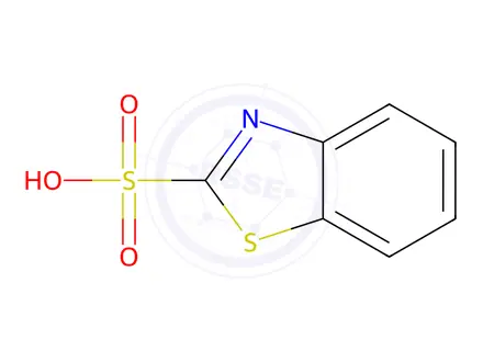 Chemical structure of 2-Benzothiazolesulfonic acid