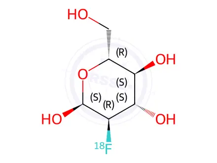 Chemical structure of Fludeoxyglucose F 18