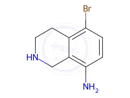 Chemical structure of 5-Bromo-1,2,3,4-tetrahydroisoquinolin-8-amine