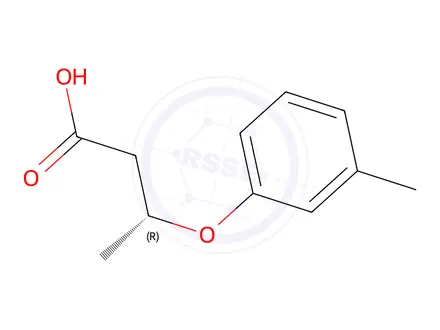 Chemical structure of (R)-3-(m-tolyloxy)butanoic acid
