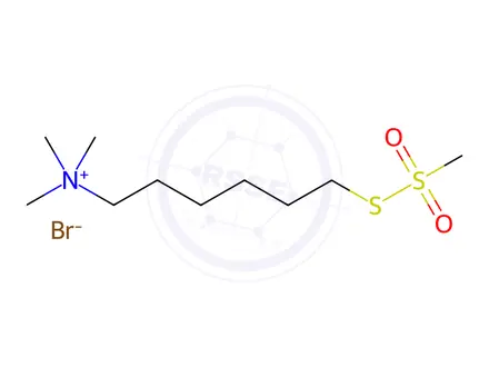 Chemical structure of [6-(Trimethylammonium)hexyl] Methanethiosulfonate Bromide