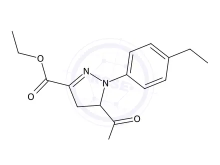 Chemical structure of 3-(Ethoxycarbonyl)-1-(4-ethylphenyl)-4,5-dihydro-1h-pyrazole-5-carboxylic acid