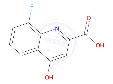 Chemical structure of 8-Fluoro-4-hydroxyquinoline-2-carboxylic acid