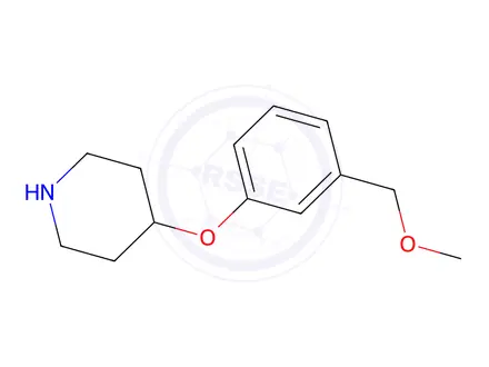 Chemical structure of 4-(3-(Methoxymethyl)phenoxy)piperidine