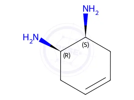 Chemical structure of cis-cyclohex-4-ene-1,2-diamine dihydrochloride